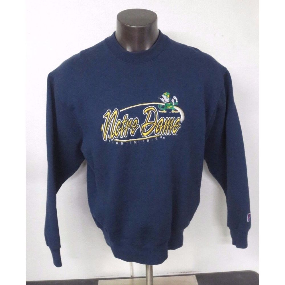 Pro Player Notre Dame University Fighting Irish Sweatshirt  L Crewneck 50/50‎